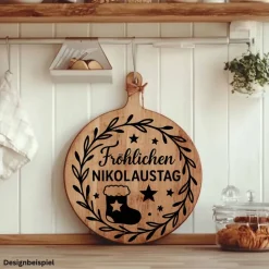 Fensterbild Kranz Aufkleber Fröhlichen Nikolaustag | Winterzeit Deko Adventzeit und Nikolaus , Exklusiv