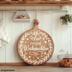 Fensterbild Kranz Aufkleber Frohe Weihnachten Glocke | Winterzeit Deko für Advent und Weihnachten, Exklusiv