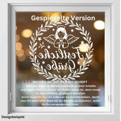 Fensterbild Kranz Aufkleber festliche Grüße | Winterzeit Deko für Advent und Weihnachten, Exklusiv