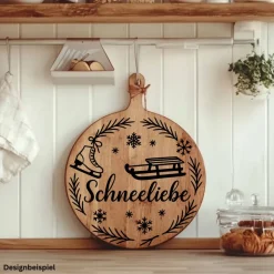 Fensterbild Kranz Aufkleber Schneeliebe | Winterzeit Deko für Advent und Weihnachten, Exklusiv
