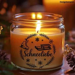 Fensterbild Kranz Aufkleber Schneeliebe | Winterzeit Deko für Advent und Weihnachten, Exklusiv