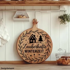 Fensterbild Kranz Aufkleber Zauberhafte | Winterzeit Deko für Advent und Weihnachten, Exklusiv