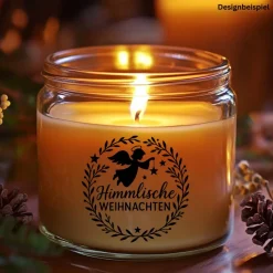 Fensterbild Kranz himmlische Weihnachten Engel | Winterzeit Deko für Advent und Weihnachten, Exklusiv