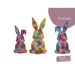 Fensterbild Osterhasen Bastelset | Fensterbilder aus Transparentpapier | Basteln mit Transparentpapier