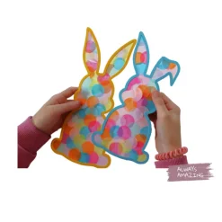 Fensterbild Osterhasen Bastelset | Fensterbilder aus Transparentpapier | Basteln mit Transparentpapier