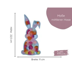 Fensterbild Osterhasen Bastelset | Fensterbilder aus Transparentpapier | Basteln mit Transparentpapier