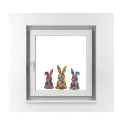Fensterbild Osterhasen Bastelset | Fensterbilder aus Transparentpapier | Basteln mit Transparentpapier