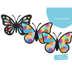 Fensterbild Schmetterlinge Bastelset | Fensterbilder aus Transparentpapier | Schmetterlinge basteln