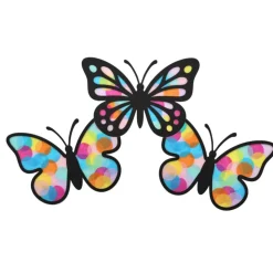 Fensterbild Schmetterlinge Bastelset | Fensterbilder aus Transparentpapier | Schmetterlinge basteln