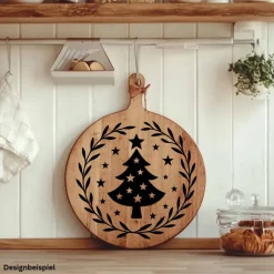 Fensterbild Skandi Stil minimalistischer Aufkleber Tannenbaum | Winterzeit Deko für Advent und Weihnachten, Exklusiv