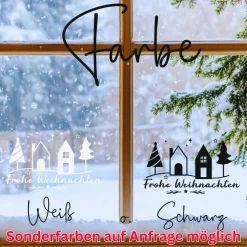 Fensterbild Weihnachtsdekoration Sticker Aufkleber 2 Farben 3 Größen auch in XXL Deko