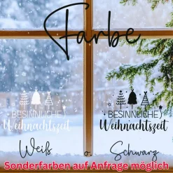 Fensterbild Weihnachtsdekoration Sticker Aufkleber 2 Farben 3 Größen auch in XXL Deko