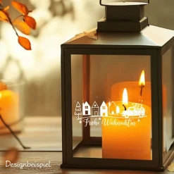 Fensterbild Weihnachtsszene Weihnachtsdekoration Sticker Aufkleber 2 Farben 3 Größen auch in XXL