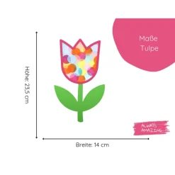 Fensterbilder aus Transparentpapier | Basteln mit Transparentpapier | Fensterbilder Ostern | Tulpen basteln
