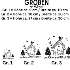 Fensterdeko Advent schöne Winterzeit Fensterbild Weihnachtsdekoration Sticker Weihnacht 2 Farben 3 Größen