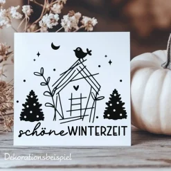 Fensterdeko Advent schöne Winterzeit Fensterbild Weihnachtsdekoration Sticker Weihnacht 2 Farben 3 Größen