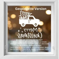 Fensterdeko Advent Weihnachten Fensterbild Weihnachtsdekoration Sticker merry christmas 2 Farben 3 Größen