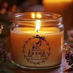 Fensterdeko Advent Weihnachten Fensterbild Weihnachtsdekoration Sticker minimalistischer Kranz 2 Farben 3 Größen