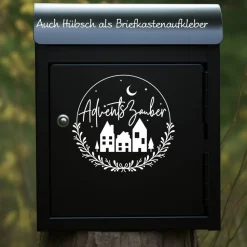 Fensterdeko Adventszauber Fensterbild Weihnachtsdekoration Sticker Kranz Advent Dekofenster 2 Farben 2 Grö&szli