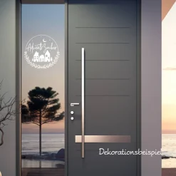 Fensterdeko Adventszauber Fensterbild Weihnachtsdekoration Sticker Kranz Advent Dekofenster 2 Farben 2 Grö&szli