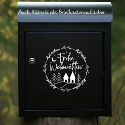 Fensterdeko Frohe Weihnachten Fensterbild Weihnachtsdekoration Sticker Kranz Advent Dekofenster 2 Farben 2 Größen minima