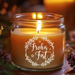 Fensterdeko Schriftzug Frohes Fest Fensterbild Weihnachtsdekoration Sticker Kranz 2 Farben 3 Größen