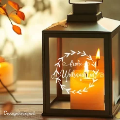 Fensterdeko Schriftzug Frohe Weihnachten Fensterbild Weihnachtsdekoration Sticker Kranz 2 Farben 3 Größen