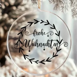 Fensterdeko Schriftzug Frohe Weihnachten Fensterbild Weihnachtsdekoration Sticker Kranz 2 Farben 3 Größen