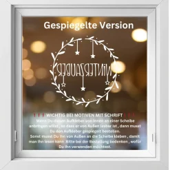 Fensterdeko Schriftzug Winterzauber Weihnachten Fensterbild Weihnachtsdekoration Sticker 2 Farben 3 Größen