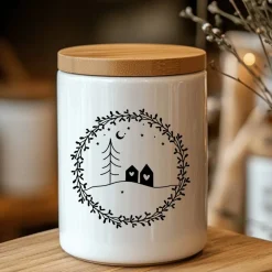 Fensterdeko skandi Stil Fensterbild Weihnachtsdekoration Sticker Kranz Advent Dekofenster 2 Farben 3 Größen