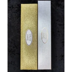 Festliche Geschenkverpackung 22,9x4,6x2,4cm für Lesezeichen + Schlüsselanhänger Silber Glänzend Schmuckschachtel Armband