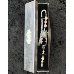 Festliche Geschenkverpackung 22,9x4,6x2,4cm für Lesezeichen + Schlüsselanhänger Silber Glänzend Schmuckschachtel Armband