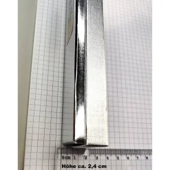 Festliche Geschenkverpackung 22,9x4,6x2,4cm für Lesezeichen + Schlüsselanhänger Silber Glänzend Schmuckschachtel Armband