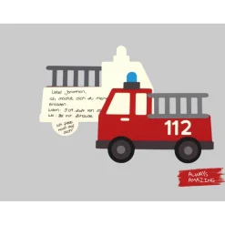 Feuerwehr Einladungskarten Bastelset Kindergeburtstag | Feuerwehr Karte | Feuerwehr im Einsatz | Feuerwehr Geburtstag