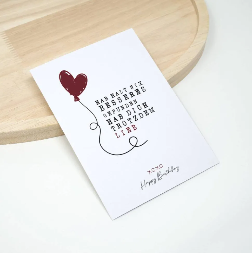 Fiese Geburtstagssprüche Hab dich lieb | Fiese Geburtstagskarte  Schwarzer Humor Geburtstagskarte