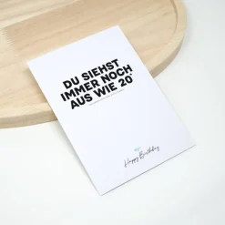 Fiese Geburtstagssprüche Siehst aus wie 20 | Fiese Geburtstagskarte  Schwarzer Humor Geburtstagskarte