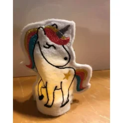 Filz Cover für LED Teelicht * Einhorn * auf Wunsch mit Name / Tischkärtchen Kindergeburtstag Party