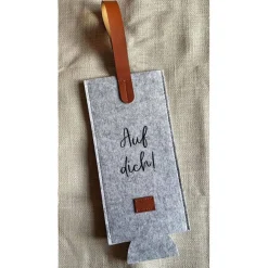 Filz Flaschentasche für Wein | Geschenkidee für Weinliebhaber | Deko für Weinflaschen | Mitbringsel
