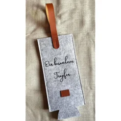 Filz Flaschentasche für Wein | Geschenkidee für Weinliebhaber | Deko für Weinflaschen | Mitbringsel