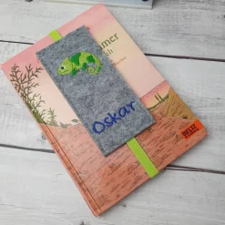 Filz Lesezeichen Chamäleon