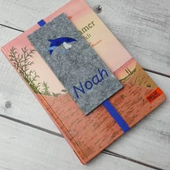 Filz Lesezeichen Hai, Einschulungsgeschenk