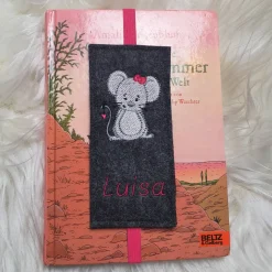 Filz Lesezeichen Maus, Einschulungsgeschenk