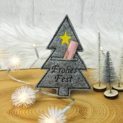 Filz Tannenbaum als Geldgeschenk | Gutschein Verpackung | Wunscherfüller | Mitbringsel