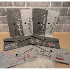 Filz-Geldgeschenk Umschlag – stilvolle Geschenkverpackung für Geld & Gutscheine – personalisierbar