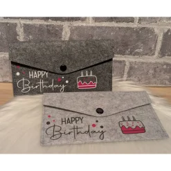 Filz-Geldgeschenk Umschlag – stilvolle Geschenkverpackung für Geld & Gutscheine – personalisierbar