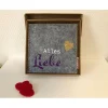 Filz-Geschenktasche für Gutschein/Geldgeschenk, Wunscherfüller: HERZLICHEN GLÜCKWUNSCH - Alles Liebe