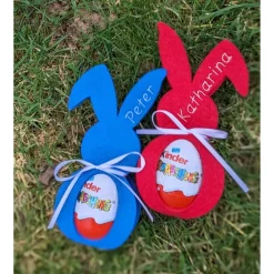 Filzhasen mit SchokoEi Kleinigkeit zu Ostern