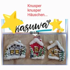 Filzhaus,  Weihnachtsdeko, handgefilzt