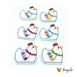 Filzhühner, 6 Stück