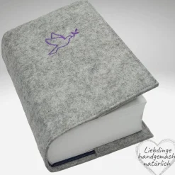 Filzhülle evangelisches Gesangbuch FRIEDENSTAUBE personalisiert  KL42